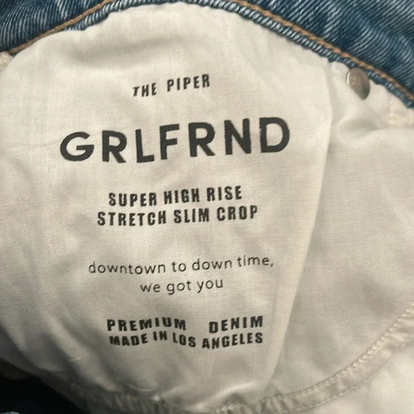 GRLFRND The Piper Super High Rise Slim Crop Jean - Picture 7 of 8